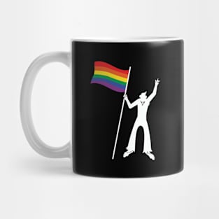 LGBTQ Bigfoot Rock On Progressive Pride Gay Flag Mug